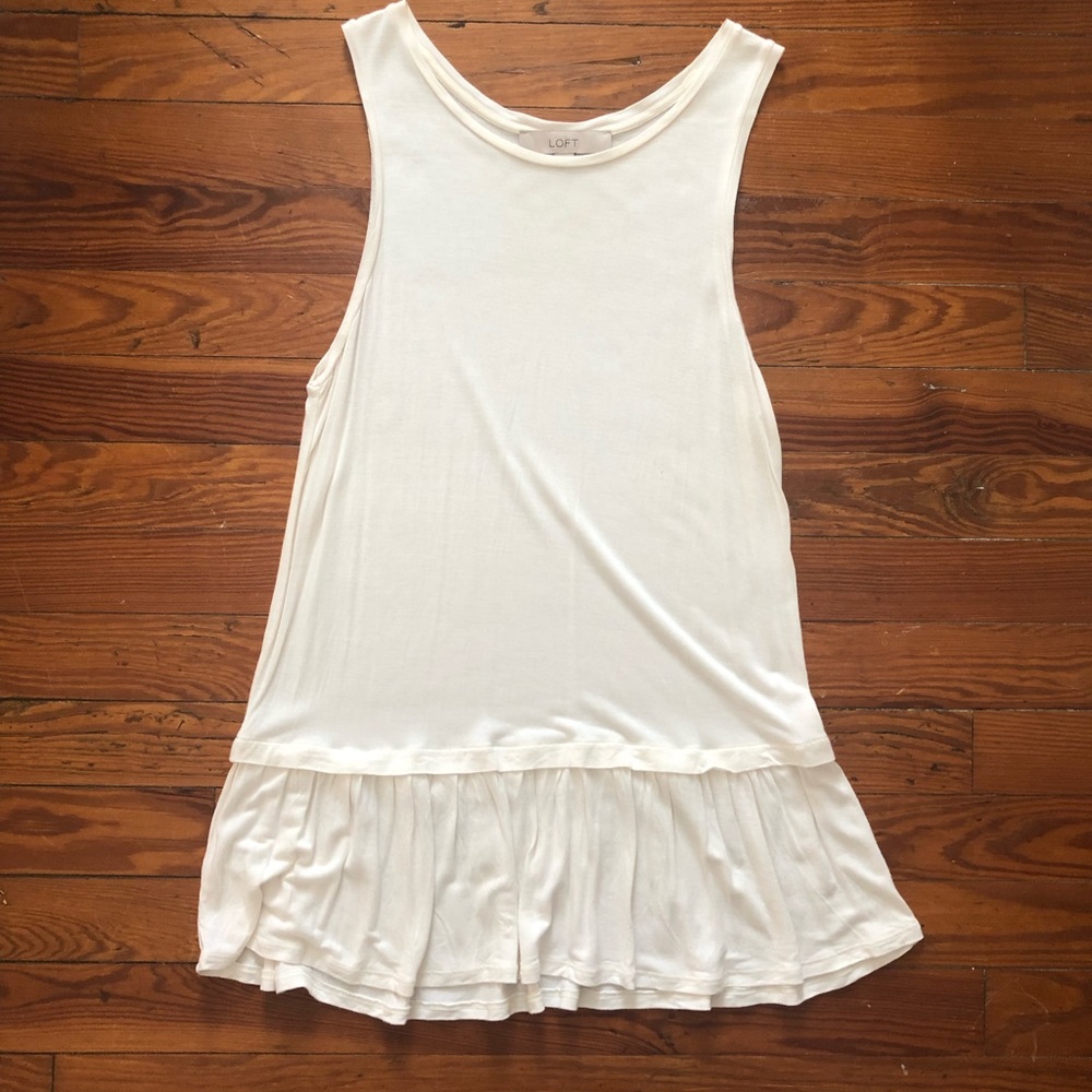 Loft ruffle tank top